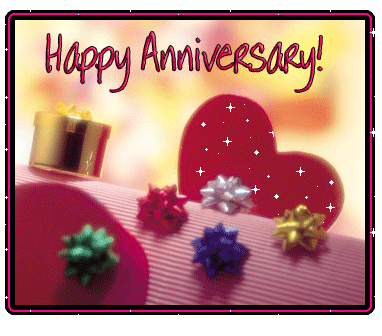 Twinkling Heart Happy Anniversary HTML Code for Orkut Myspace Hi5 