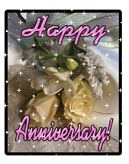 White Rose Glitter - Happy Anniversary