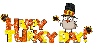Glimmering Happy Turkey Day Graphic