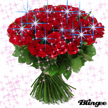 Flowes on Http   Www Glitters123 Com Flowers Rose Bouquet Blingee