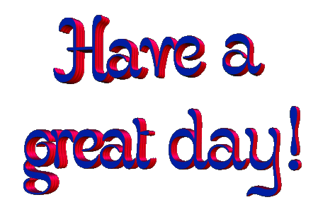 Have A Great Day Red Blue Graphic