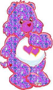 Glittering Bear With Two Hearts