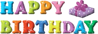 Colourful Words - Happy Birthday Glitter