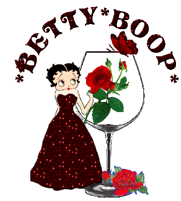 Betty Boop And Red Roses