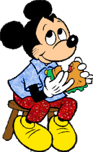 Mickey Eating Sandwich