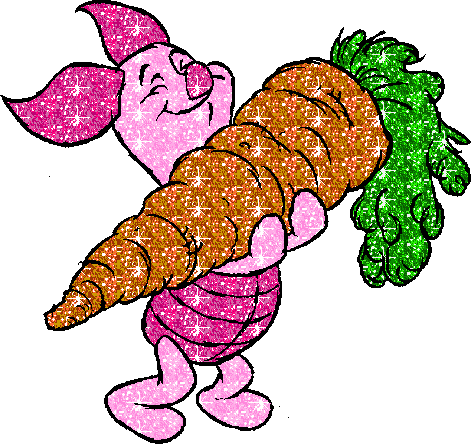 Piglet Holding Carrot