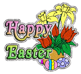 Shimmering Happy Easter Graphic