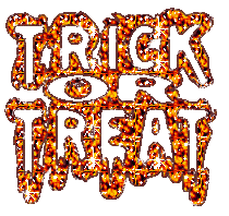 Flaming Trick Or Treat Halloween Graphic
