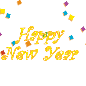 Graceful Happy New Year Glitter