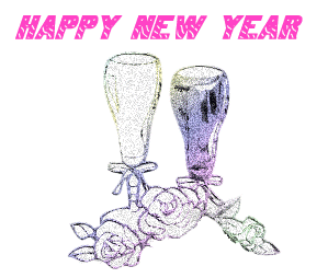 Glass Of Drinks - Happy New Year