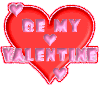 Hearty Be My Valentine Glitter