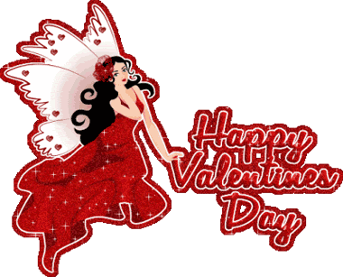 Angelic Happy Valentines Day Glitter