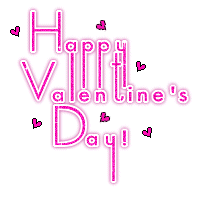 Pink Hearts - Happy Valentines Day