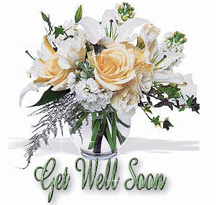 Get Well Soon  - White Flowers