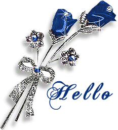 Hello With Blue Rose