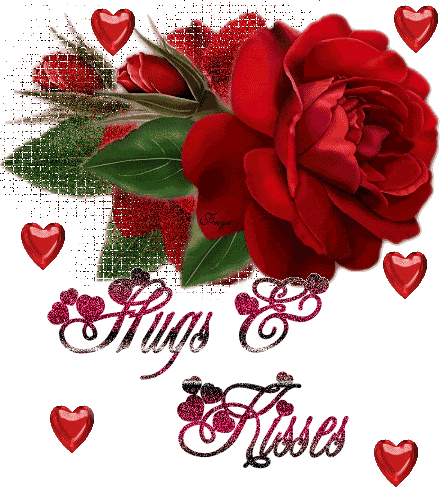 Beautiful Red Rose - Hugs And Kisses Graphic