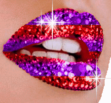 Girls Glittering Lips