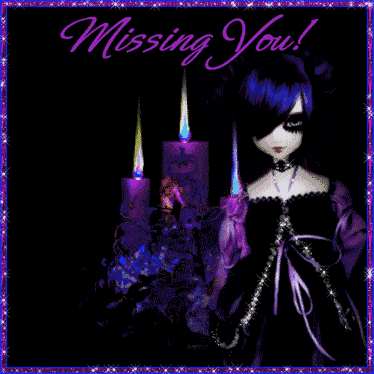 Flaming Candles - Miss You Graphic