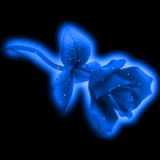Flashy Blue Rose Graphic