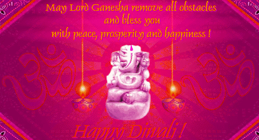 May Lord Ganesha Remove All Obstacles And Bless You - Happy Diwali