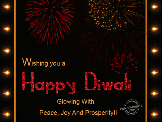 Wishing You A Happy Diwali Glowing With Peace