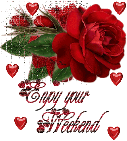 Enjoy Your Weekend Red Rose Picture