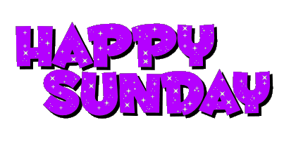 Happy Sunday Purple Glittering Image