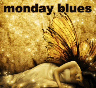 Monday Blues Glitter Graphic