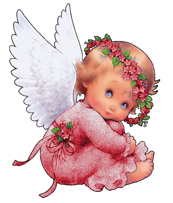 Baby Girl Angel  Glitter Image