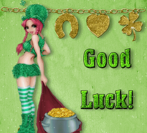 Good Luck Graphic With Beautiful Girl