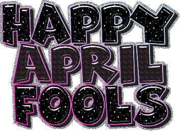 Happy April Fools Day Black Glitter
