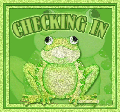 Check In Frog Glitter
