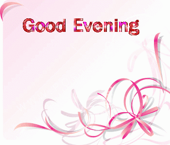 Good Evening Pink Glitter Graphic