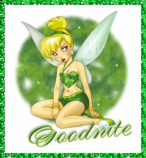Good Night Green Angel Glowing Image