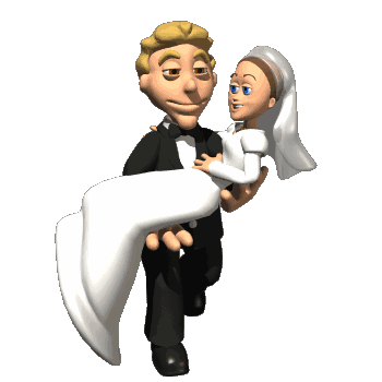 Groom Taking His Bride In His Arms Graphic