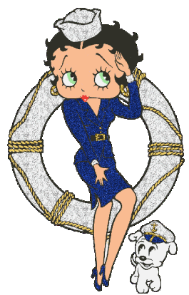 Sailor Girl Betty Boop Glitter Graphic