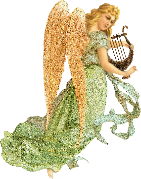 Angel In Beautiful Sparkling Green Dress