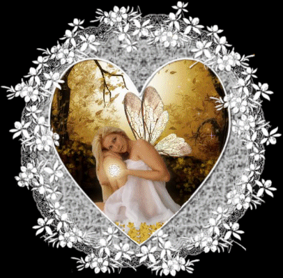 Angel In Heart Glitter Image