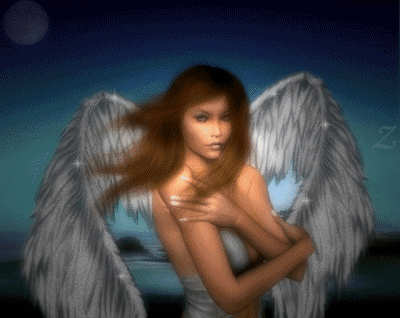 Angel With Beautiful White  Wings