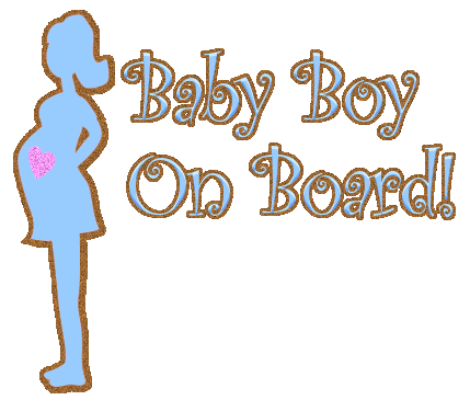 Baby Boy On Board Glitter Heart Image