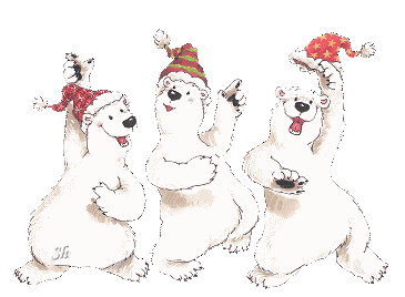 Bear Celebrating Christmas Image