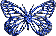 Blue Glittering Butterfly Image