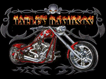 Burning Harley Davidson