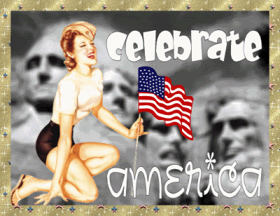 Celebrate America 4th July Beautiful American Girl Image
