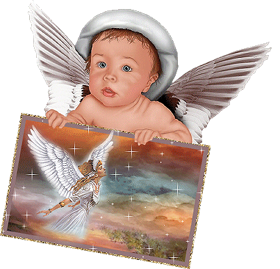 Cute Baby With Sparkling Angel Image