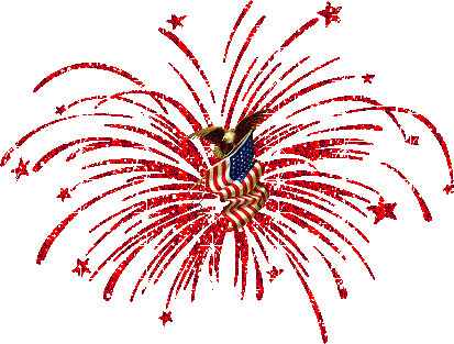 Eagle Fly With American Flag Glitter Image