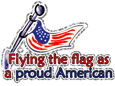 Flying The Flag As Proud America Glitter
