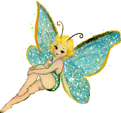 Green Butterfly Fairy With Glittering Wings