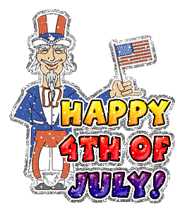 Happy 4th July America Glitter Image