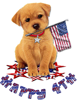 Happy 4th July With Cute Puppy